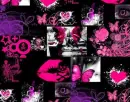 Pink and black
