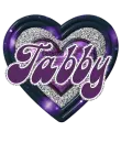 Tabby purple heart