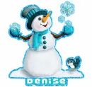 Snowman with Denise name