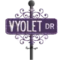 purple street sign vyolet DR