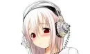 Anime girl loves music