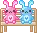 kawaii bynnies on bench