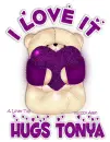 TONYA Teddy Heart purple