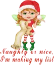 xmas elf girl making list