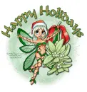 Happy Holidays Mistletoe