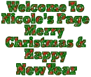 welcome to nicoles page merry christmas and happy new  year