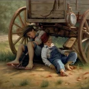 two boys sleeping