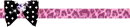 leopard blk. and pink w/ ribbon up