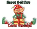 Happy Holidays elf marsha