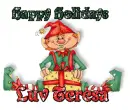 Happy Holidays elf teresa