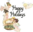 happy holidays angles