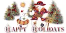 happy holidays snowman