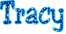 tracy blue glitter