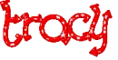 red glitter tracy