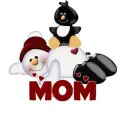 snowman with mom on it.