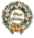 Happy Holidays wreath