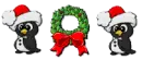 Cute Penguin and Wreath