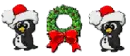 Cute Penguin and Wreath