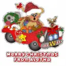 Xmas car with Aletha name