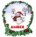 amber snowman