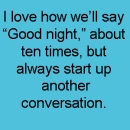 Talking at night