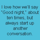 Talking at night