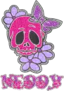 Neddy with Skull and Flowers