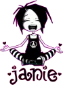 meditating goth girl