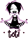 meditating goth girl