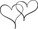 two black hearts