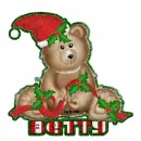 Xmas bear with Betty name