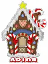 Gingerbread house with Adina name