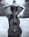 a girl with guitar
