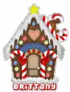 Gingerbread house with Brittany name
