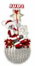 Bear on ornament with Judi name