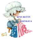 LITTLE GIRL SEWING FLAG