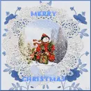 WHITE DOILLIE WITH SNOWMAN