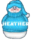 snowman with name heather