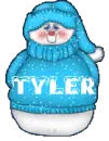 snowman with name tyler