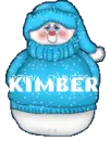 snowman with name kimber on it