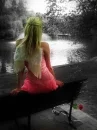 girl on bench