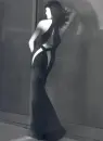 girl wearing a black dress