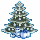 Xmas tree in blue