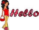 hello with a girl