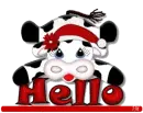 hello with a cow