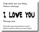 Stop I Love You Message