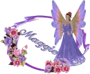 Oval Frame Floral Purplefairy - Maggie