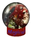 parrots snowglobe with the name Magical on it