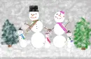glittery snowmen family
