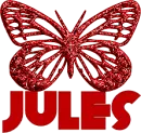 Jules Red Butterfly